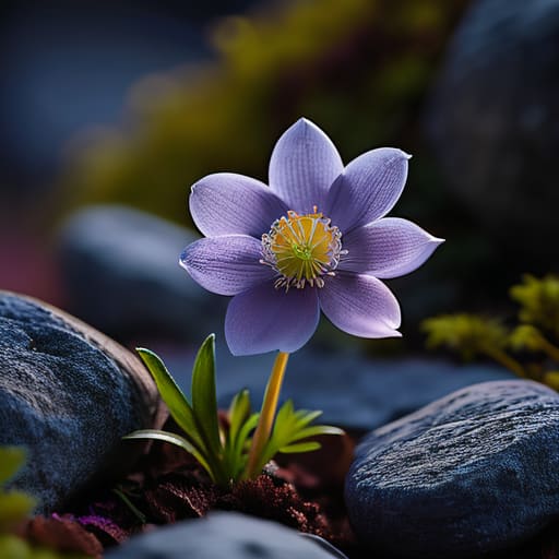 Distinguishing flower petal shapes before the sun goes down.