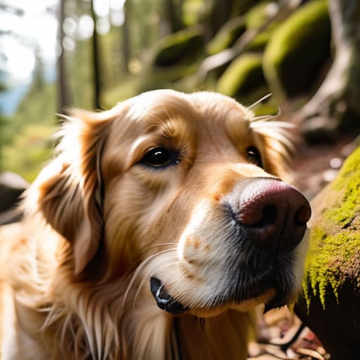 Dog hiker performing The Final Check.