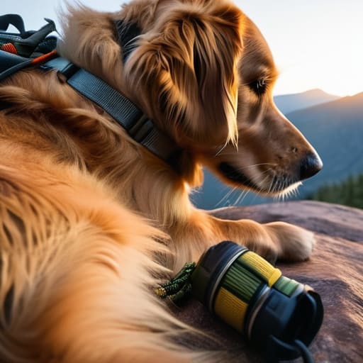 The Reality of the Trail: camping dog.