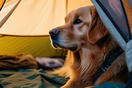 Tips on how to camp with a dog.