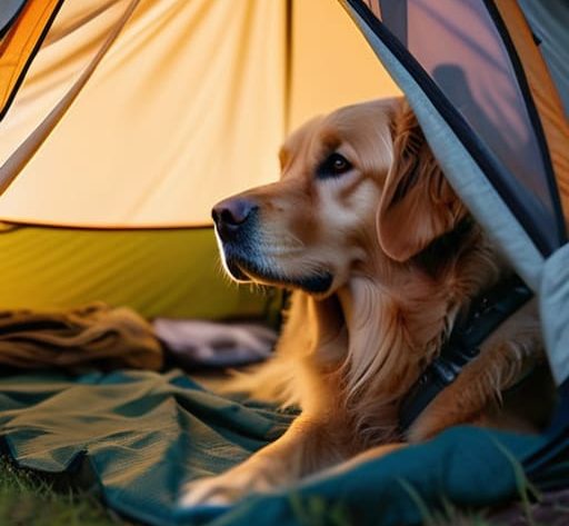 Tips on how to camp with a dog.