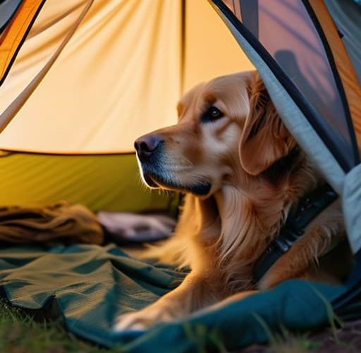 Tips on how to camp with a dog.