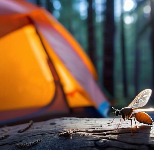 How to deal with insects when camping.