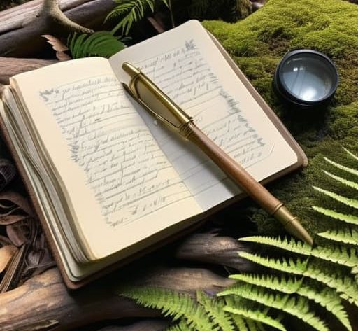 Learning how to keep a wildlife notebook.