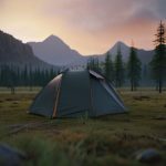 Learning how to pitch a tent properly.