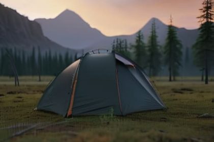 Learning how to pitch a tent properly.