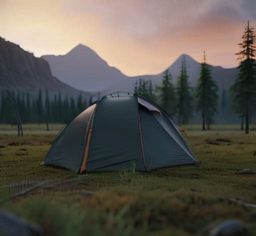 Learning how to pitch a tent properly.