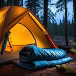 Tips on how to stay warm at night camping.