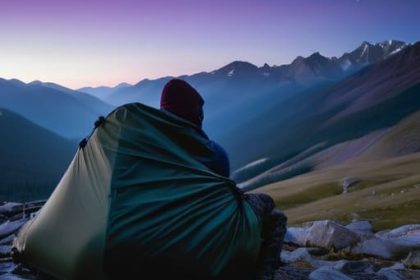 Learning how to use a bivvy bag.