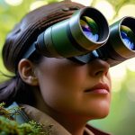 Learning how to use binoculars effectively.