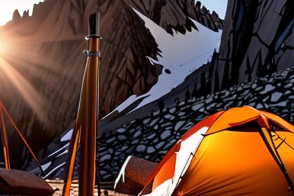 Mastering the art of setting up tents.