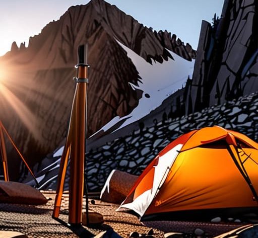 Mastering the art of setting up tents.