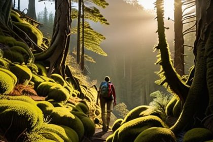 Navigating wilderness trails without a map.