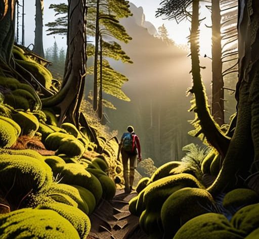 Navigating wilderness trails without a map.