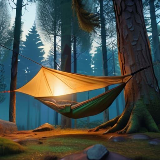 The Hammock System for outdoor sleeping.
