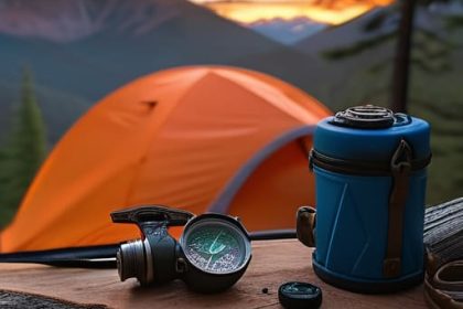 Essential camping equipment for weekend hiking trips.
