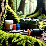 Essential gear for beginners in the woods.