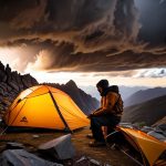 Mastering the art of setting up tents.