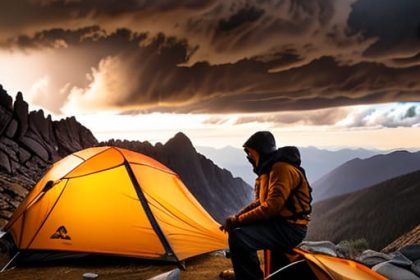 Mastering the art of setting up tents.