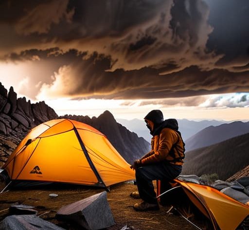 Mastering the art of setting up tents.