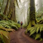 Navigating forest trails with a group.