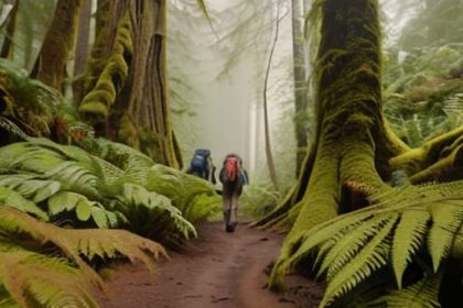 Navigating forest trails with a group.