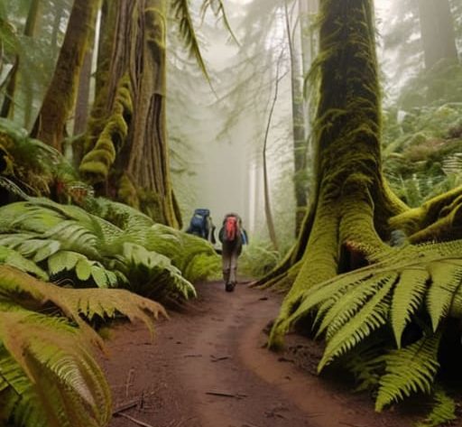 Navigating forest trails with a group.