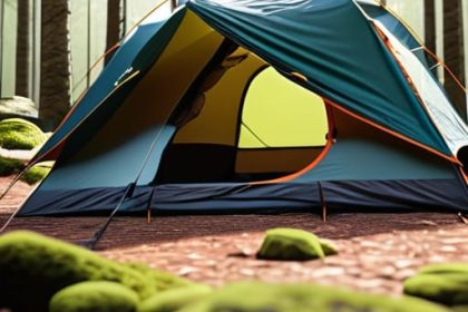 How to pitch a tent on uneven ground.