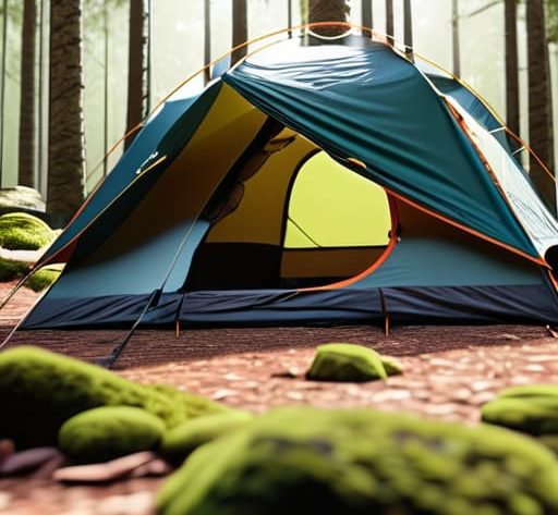 How to pitch a tent on uneven ground.